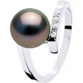 Diadema - Ring - Diamant - Tahitipärla - Vit - Vitguld