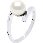 Diadema - Ring CROSS Äkta sötvattenspärlor - Vit