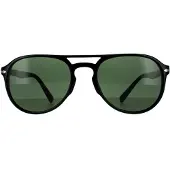 Persol Aviator Unisex Svarta Gröna Solglasögon