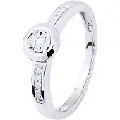 Diadema Diamant Solitaire med stöd 0,070 Cts Illusion 1 Ct vitguld