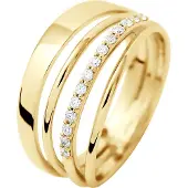 Diadema - Ring - Prestige Jewelery - Diamanter - Gult guld