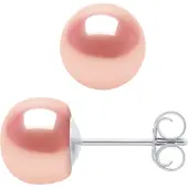 Diadema - Örhängen - Silver och äkta sötvattenspärlor - Rosa