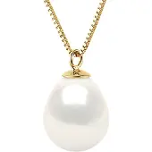 Diadema - Halsband - Äkta sötvattenspärlor - Vitguld - Gulguld