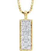 Diadema - Halsband med diamanter - gult guld - venetiansk kedja