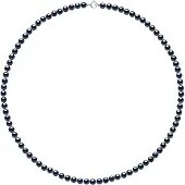 Diadema - Halsband - Äkta sötvattenspärlor - Svart - Vitguld