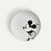 Fyrklövern Mickey Mouse Silhouette assiett 22 cm