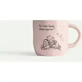 Fyrklövern Nalle Puh mugg Family 30 cl, Ljusrosa