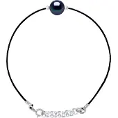 Diadema - Armband - Svart Nylon - Sötvattenspärla - Svart Tahiti