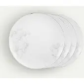 Fyrklövern Kaprifol tallrik 27 cm 4-pack, Vit Mattallrik