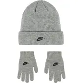 Nike Mössa/Handskar - Stickad - Dark Grey Heather - - 8-16 år - Mössa