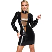 Late-X Latexklänning Svart - Svart - S - Svart