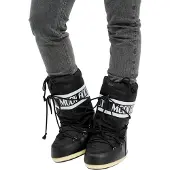 Moon Boot för kvinnor. 80D1400440 Icon Nylonstövlar svart (39/41), Karta, Ingen, Casual, Snö