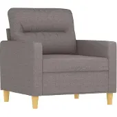 vidaXL Fåtölj taupe 60 cm tyg