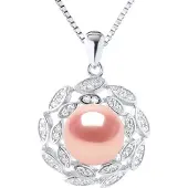 Diadema SUN Halsband Sötvattenspärla 9-10 mm Rosa 925