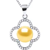 Diadema CLOVER-halsband Sötvattenspärla 9-10mm Guld 925