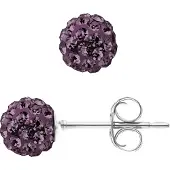 Diadema - Örhängen i lila kristall - Crystal Pearl Collection