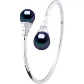 Diadema YOU & ME Armband Sötvattenspärla 11-12 mm Svart 925