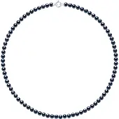 Diadema - Halsband - Äkta sötvattenspärlor - Svart Tahiti-stil - Vitguld