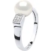Diadema Ring Justerbar Sötvattenspärla Smycken 9-10mm Vit 925