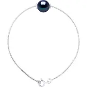 Diadema Mesharmband Serpentin rund sötvattenspärla och vit 9-10 mm 925