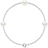 Diadema - Armband - Silver och äkta sötvattenspärlor - Vitt