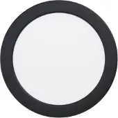Eglo connect Smart LED-inbyggnadslampa Fueva 6-Z, svart, Ø16cm dimbar, Svart, Vardagsrum / matsal, Syntetmaterial, Modern, Smarta hem inbyggnadsspotlight