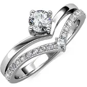 MYC Paris Zinnia Ring - Silver och kristall