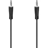 Hama 00205116 Teleplugg Audio Anslutningskabel [1x Teleplugg 3.5 mm - 1x Teleplugg 3.5 mm] 5 m Svart