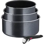 Tefal Ingenio L15890, Kokkärl, Svart, Aluminium, Titan, Svart, Thermo-Spot