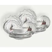 Fyrklövern Disney Jul tallriksset 24 delar, 8 pers Servis Tallrikar set
