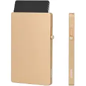 Valenta Cardprotector Aluminium Magsafe Thin Soft Gold korthållare