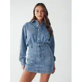 BWLDR Skjortklänning 'CANNES' blå denim