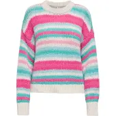 ONLY Tröja 'ONLALYSSA' ecru / turkos / rosa