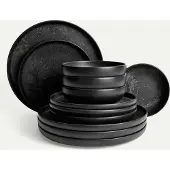 Fyrklövern Mickey Mouse Midnight tallriksset 12 delar, 4 pers Servis Tallrikar set