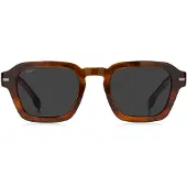 BOSS Patterned-acetate sunglasses with silver-tone trims