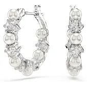Swarovski Örhängen 'Matrix' silver / transparent