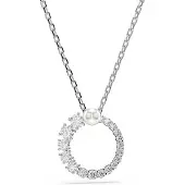 Swarovski Halsband 'Matrix' silver / pärlvit
