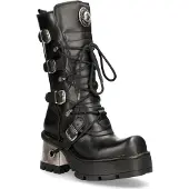 New rock läderstövlar för kvinnor - Gothic Mid-Calf Boots-373-S33