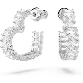 Swarovski Örhängen 'Matrix' silver / transparent