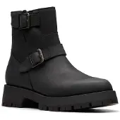Clarks Ledwick Haley Svarta Oljiga Läderstövlar