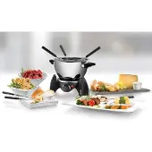 Unold FONDUE SET - Fonduegryta - 500 W - svart / rostfritt stål