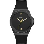 GUESS Analog klocka 'Vinyl' guld / svart