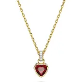Swarovski Halsband 'Chroma' guld / karminröd