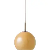 Frandsen Glas pendellampa Ball, dimbar, Creme / bärnsten, Vardagsrum / matsal, Glas, Design, Pendellampa