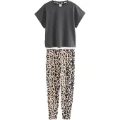 Next Pyjamas beige / brun / mörkgrå / svart