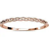 MYC Paris Flätade armband - Rose Gold och Crystal