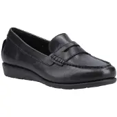 Hush puppies Shelby Läder Dam Svarta Loafers