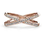 MYC Paris X-ring - roséguld och kristall