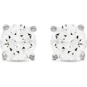 Luxenter basic-örhängen i 925 sterlingsilver och glänsande rodiumpläterad zirkonia