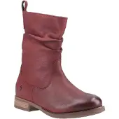 Hush puppies Emilia Läder Kvinna Burgunder Vinter Mid Calv stövlar